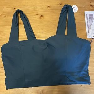 Calia Long Line Swimsuit Top Deep Aqua Small